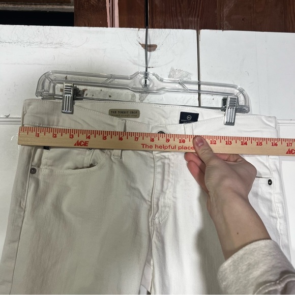 Adriano Goldschmied The Tomboy Crop Relaxed Straight Leg Jeans White Size 29 - Picture 4 of 13